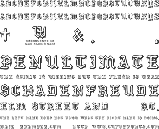 The Barrio Caps font preview
