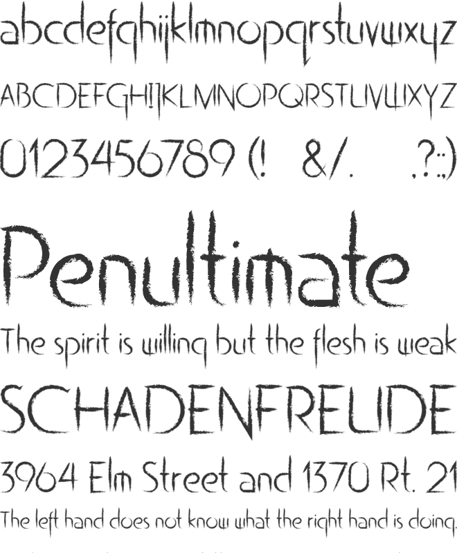 Ghefayjro DEMO font preview