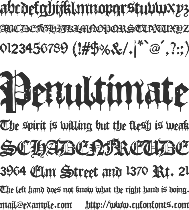 Old Celtiberian font preview