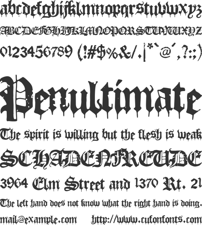 Old Celtiberian font preview