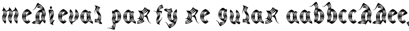 medieval party Regular font