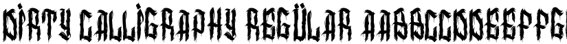 dirty calligraphy Regular font