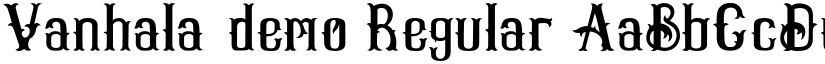 Vanhala-demo Regular font