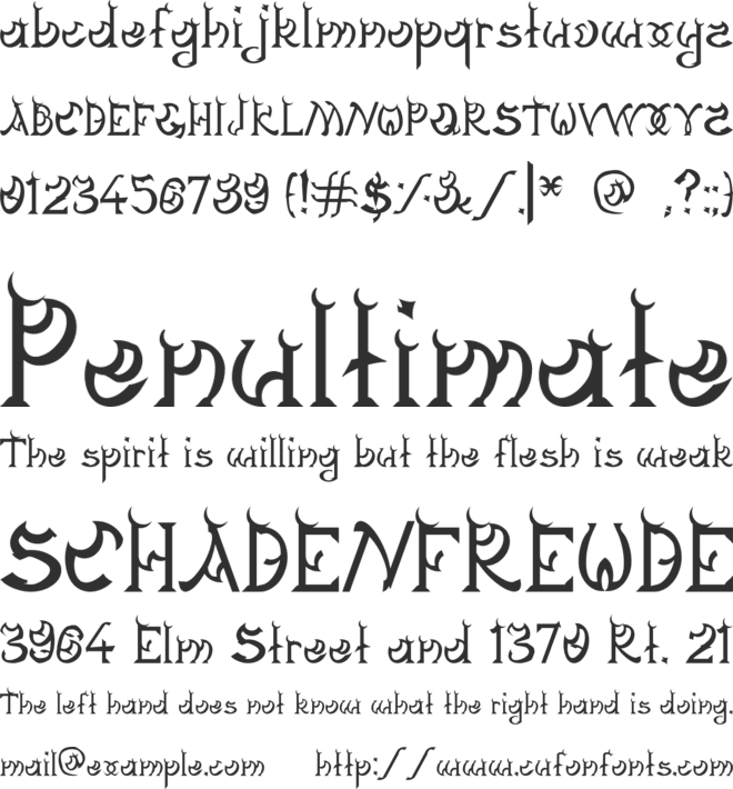 Dagon Gothic font preview