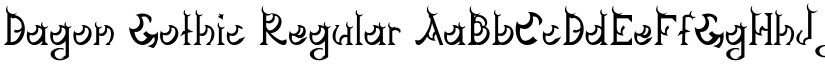 Dagon Gothic Regular font