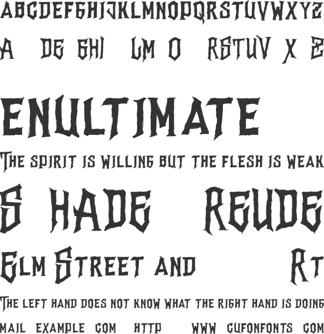 Vertigo Death - Demo font preview