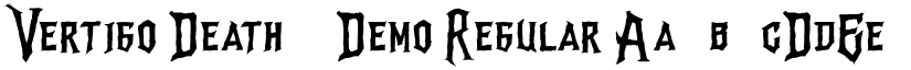 Vertigo Death - Demo Regular font