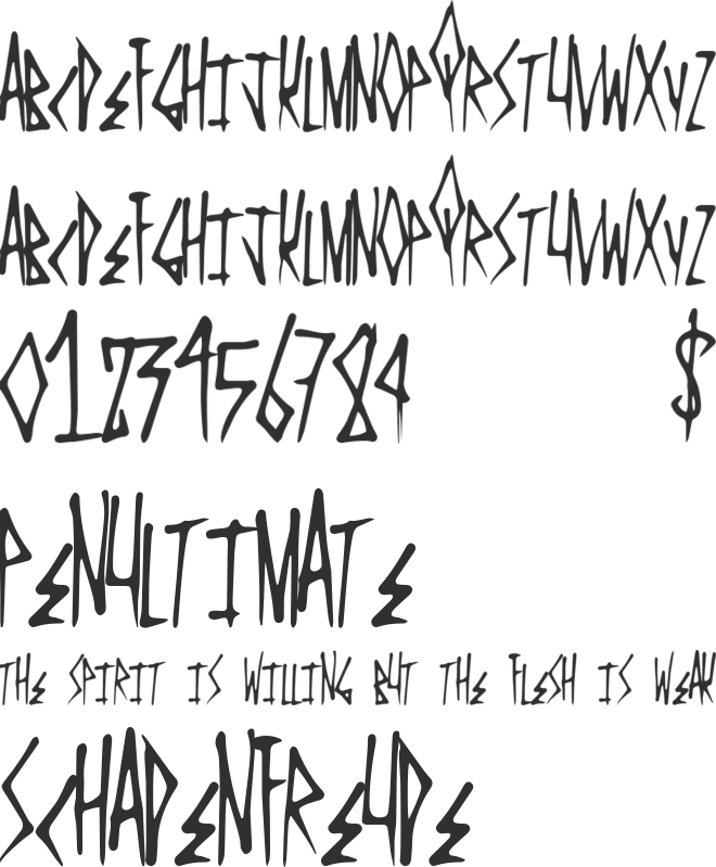 MetalEvent font preview
