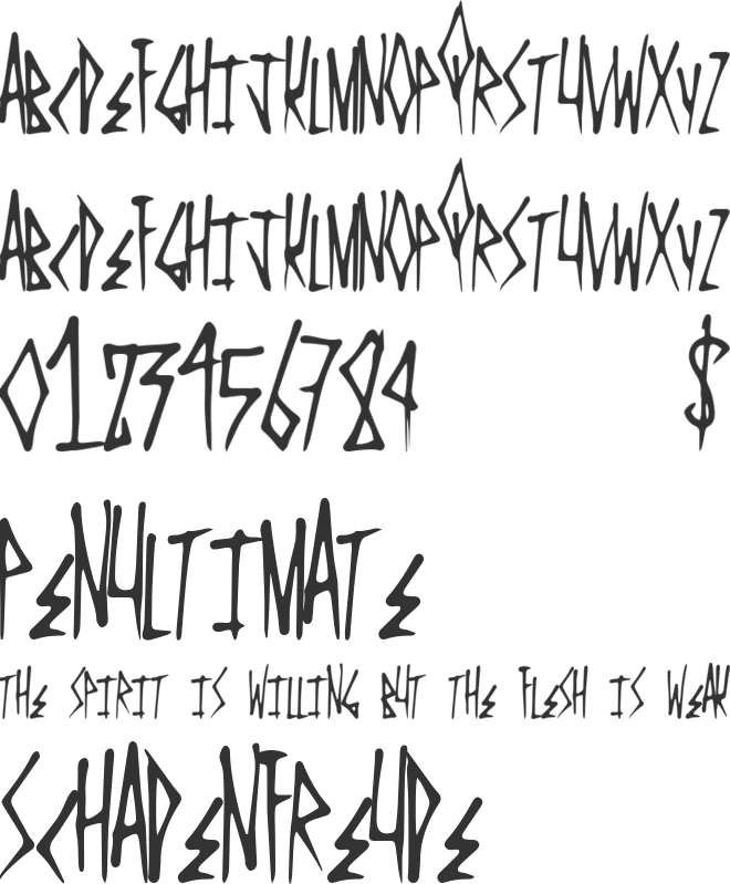MetalEvent font preview