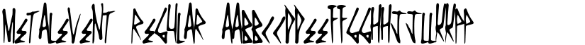 MetalEvent Regular font