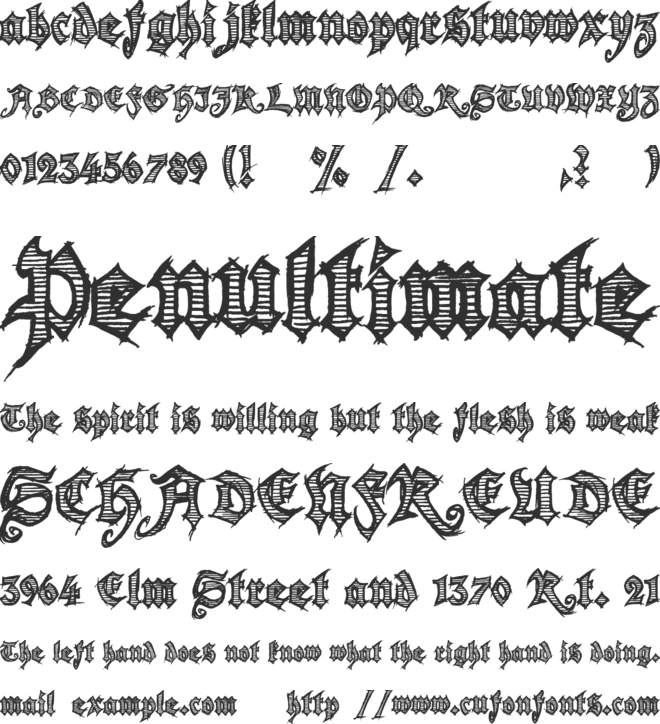 Season of the Witch font preview