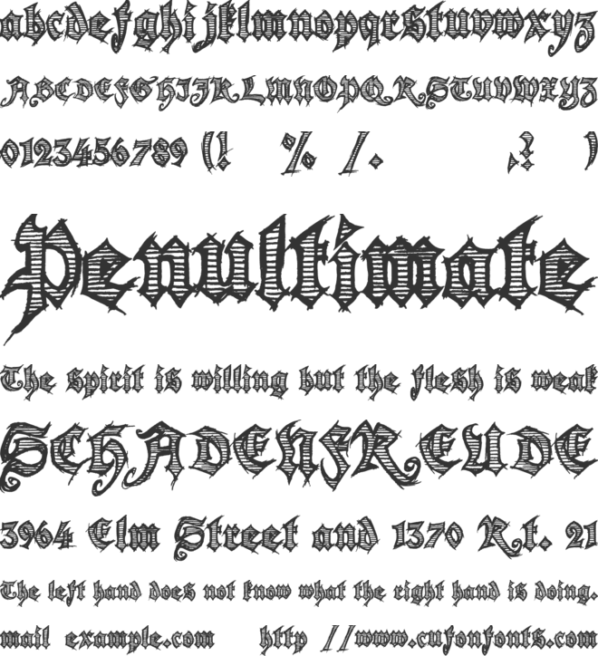 Season of the Witch font preview