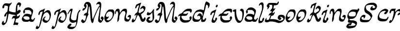 HappyMonksMedievalLookingScript MedievalLookingScript font