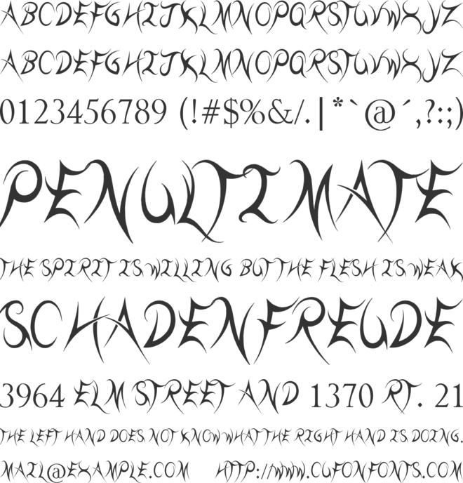 Threadz Needle font preview