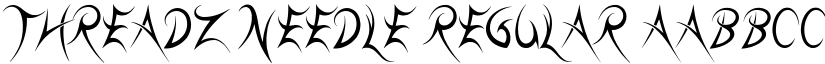 Threadz Needle Regular font