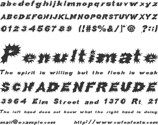 Shock Rock font preview
