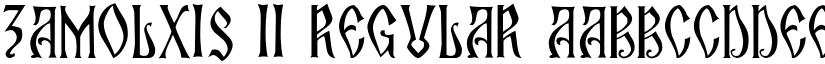 Zamolxis II Regular font