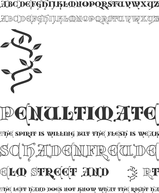 Kingthings Versalis font preview