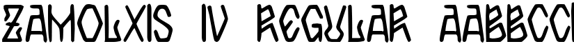 Zamolxis IV Regular font