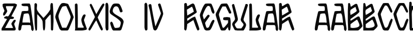 Zamolxis IV font download