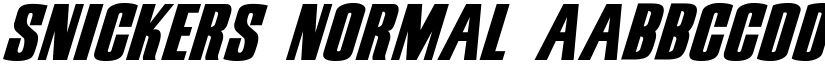 Snickers Normal font