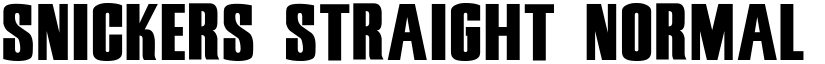Snickers Straight Normal font