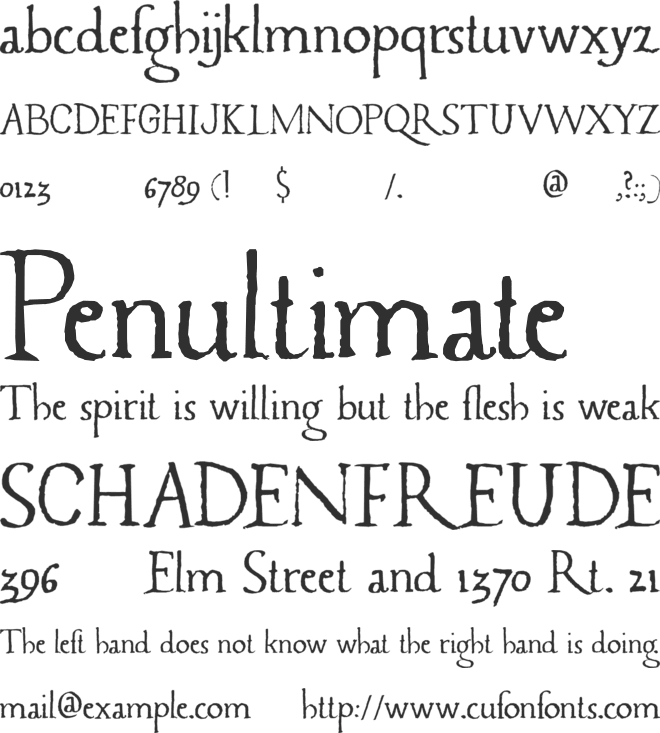 Caerphilly DEMO font preview