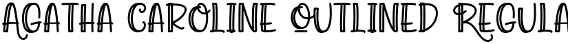 Agatha Caroline Outlined Regular font
