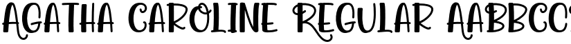 Agatha Caroline Regular font