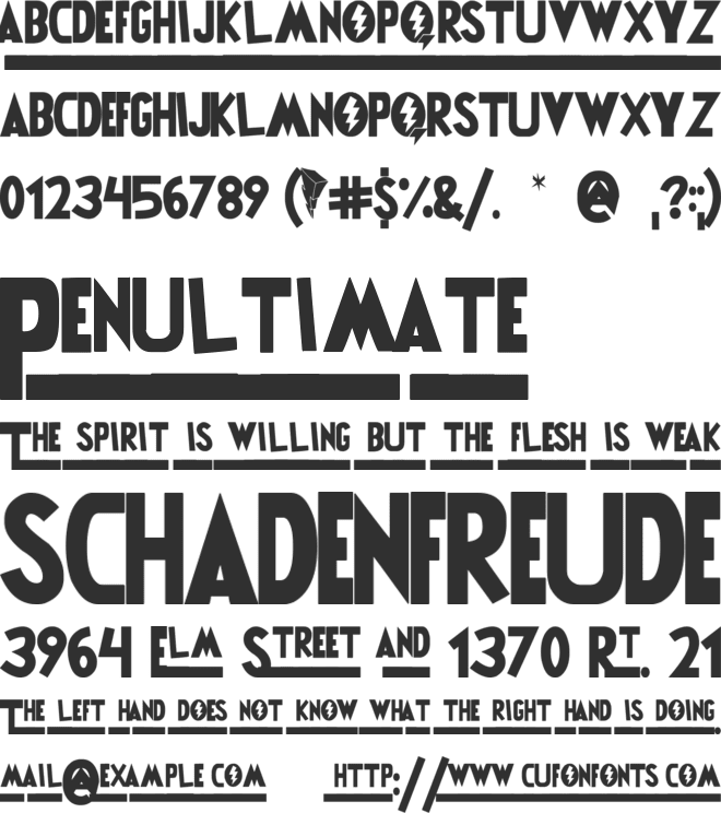 Power Rangers font preview