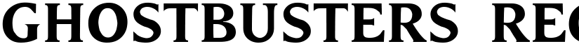 Ghostbusters Regular font