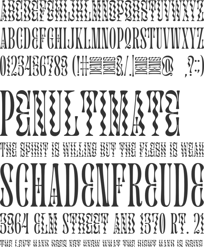 Glassure font preview