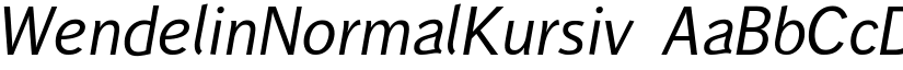 WendelinNormalKursiv font