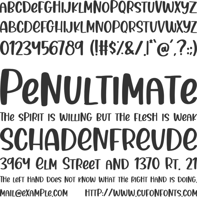 Thanks Autumn font preview