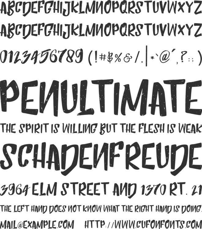 Humblle Rought All Caps font preview