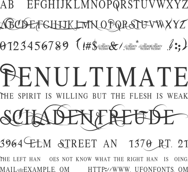 THE ALISTAREN BETA font preview