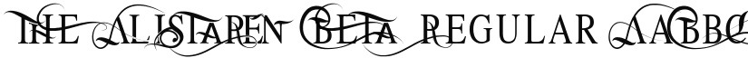 THE ALISTAREN BETA Regular font