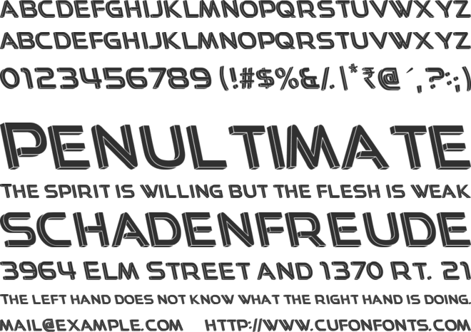 Easy 3D font preview