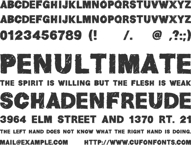 Helv Children font preview