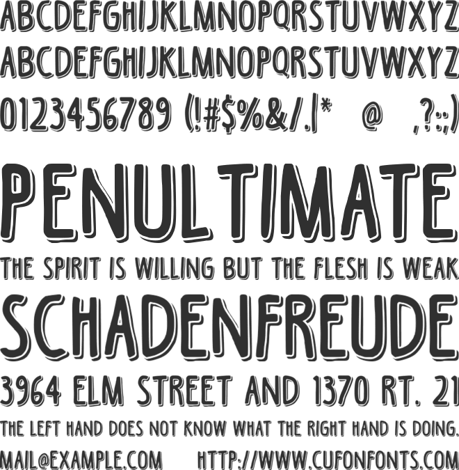 Black Coffee Shadow font preview
