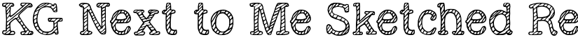 KG Next to Me Sketched Regular font