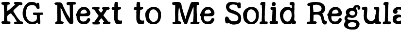 KG Next to Me Solid Regular font