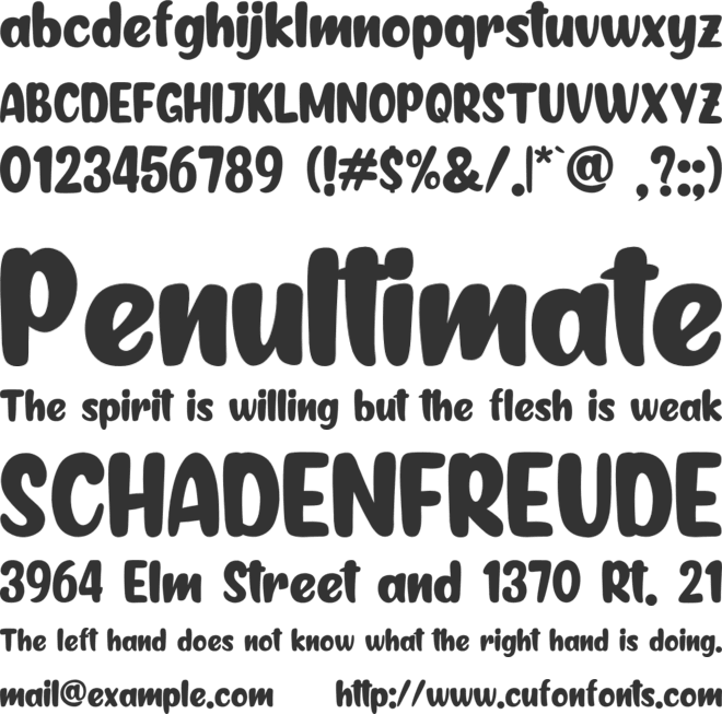 Anyfreak font preview