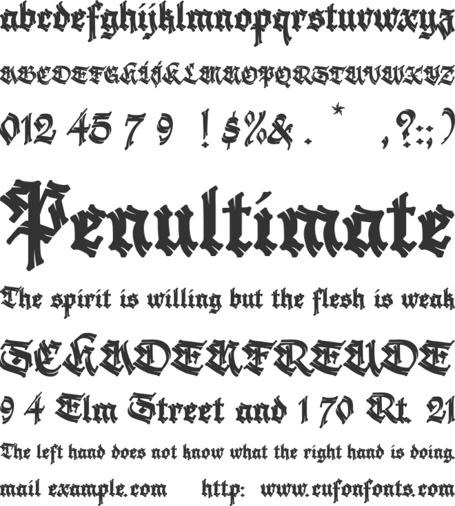 Krakato Fraktur font preview