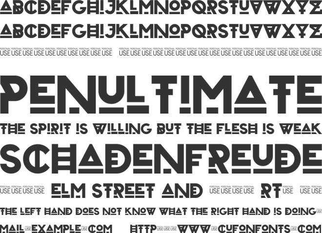 Zilap Urban font preview