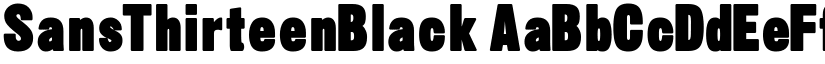 SansThirteenBlack font