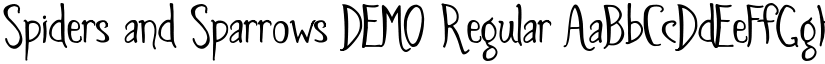 Spiders and Sparrows DEMO Regular font