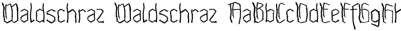 Waldschraz Waldschraz font