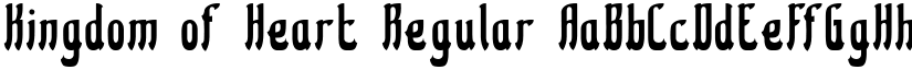 Kingdom of Heart Regular font