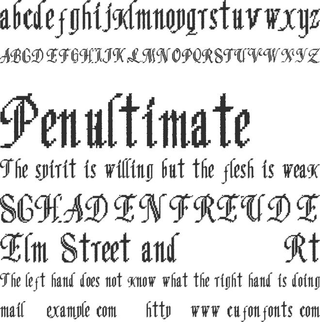 Proton Style font preview